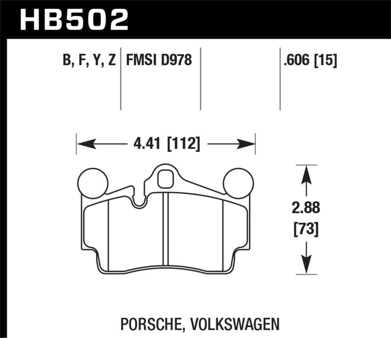 Hawk Porsche / Volkswagen HPS Street Rear Brake Pads-SR1 Performance