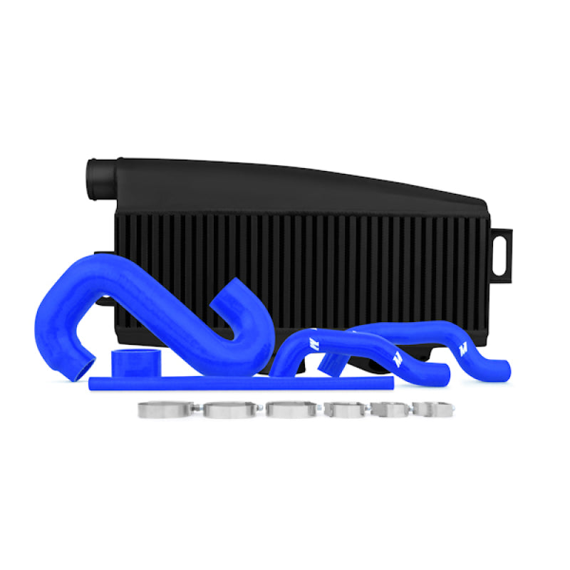 Mishimoto Subaru 02-07 WRX/04-07 STi Top-Mount Intercooler Kit - Powder Coated Black & Blue Hoses-SR1 Performance