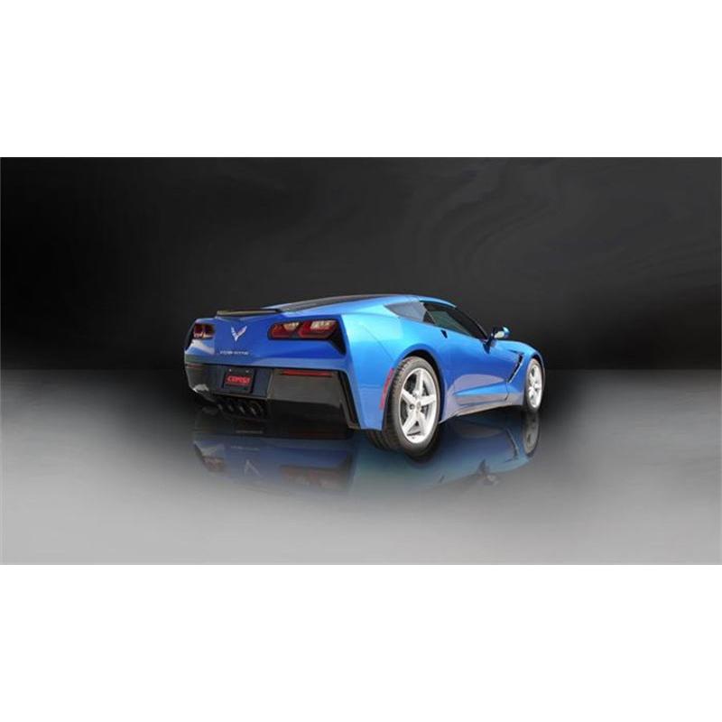 Corsa 2014-2019 Corvette C7 Coupe 6.2L V8 AT/MT 2.75in Valve-Back Dual Rear Exit Black Sport Exhaust-SR1 Performance