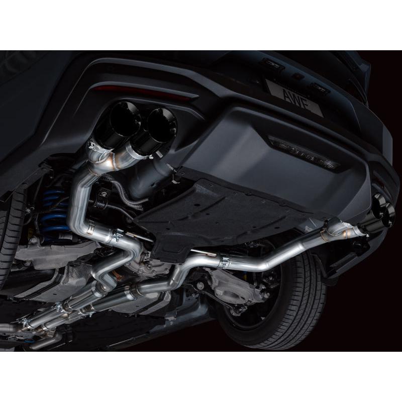 AWE 2024 Ford Mustang GT Fastback S650 RWD Track Edition Catback Exhaust w/ Quad Diamond Black Tips-SR1 Performance