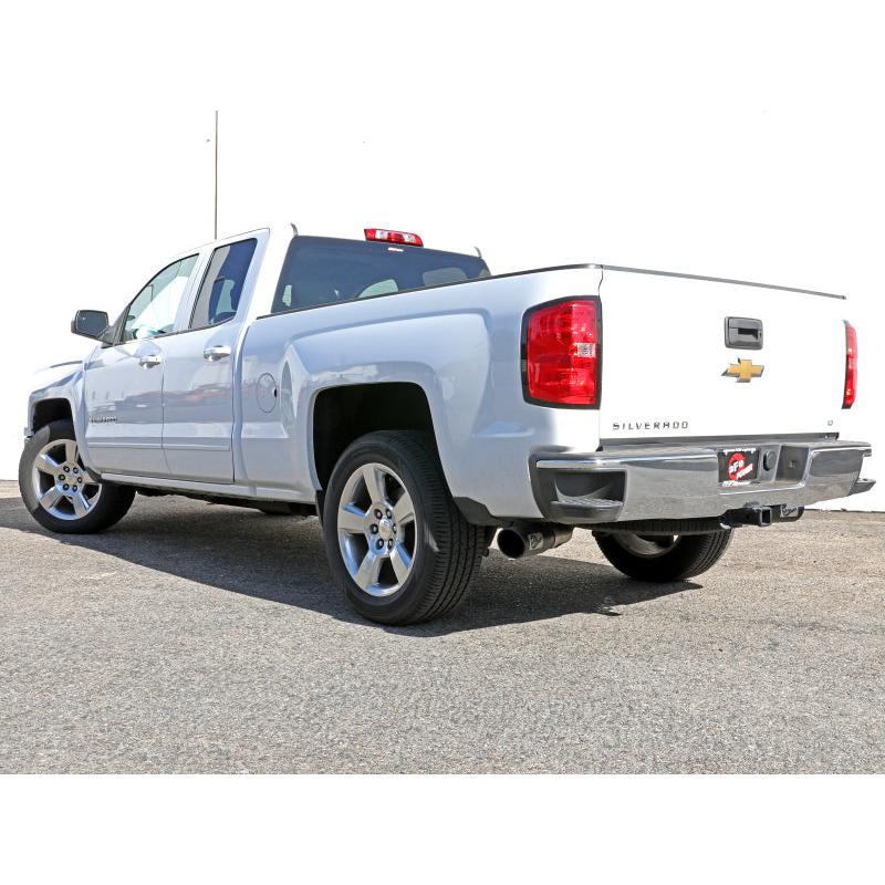 aFe Gemini XV 3in 304 SS Cat-Back Exhaust w/ Cutout 14-19 GM Trucks 4.3L/5.3L w/ Black Tips-SR1 Performance