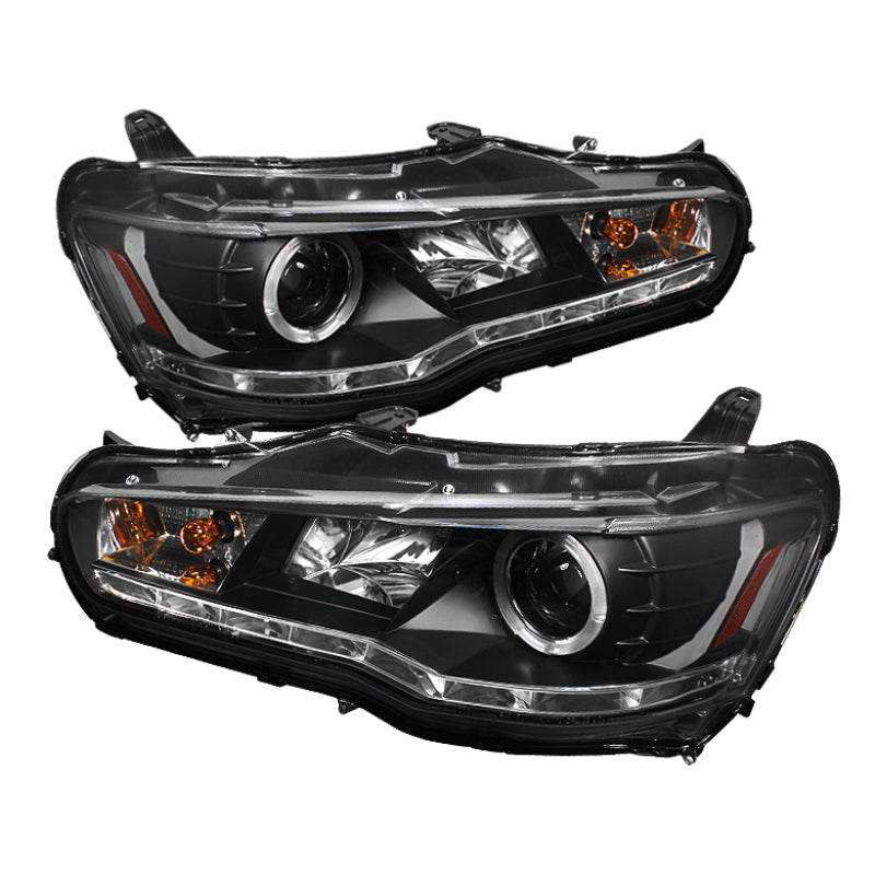 Spyder Mitsubishi Lancer/EVO-10 08-14 Projector Halogen Model- LED Halo DRL Blk PRO-YD-ML08-DRL-BK-SR1 Performance