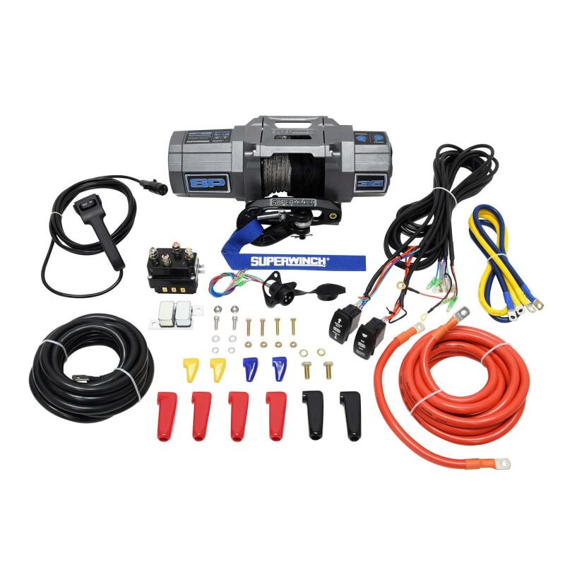 Superwinch 3500 LBS 12V DC 7/32in x 40ft Synthetic Rope Hawse Fairlead SP 35SR Winch-SR1 Performance