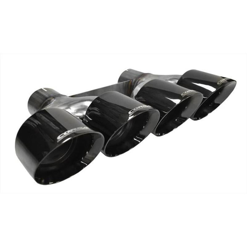 Corsa 2014-2020 Chevrolet Corvette 6.2L V8 Quad 45in Polished Black Pro-Series Tip Kit-SR1 Performance