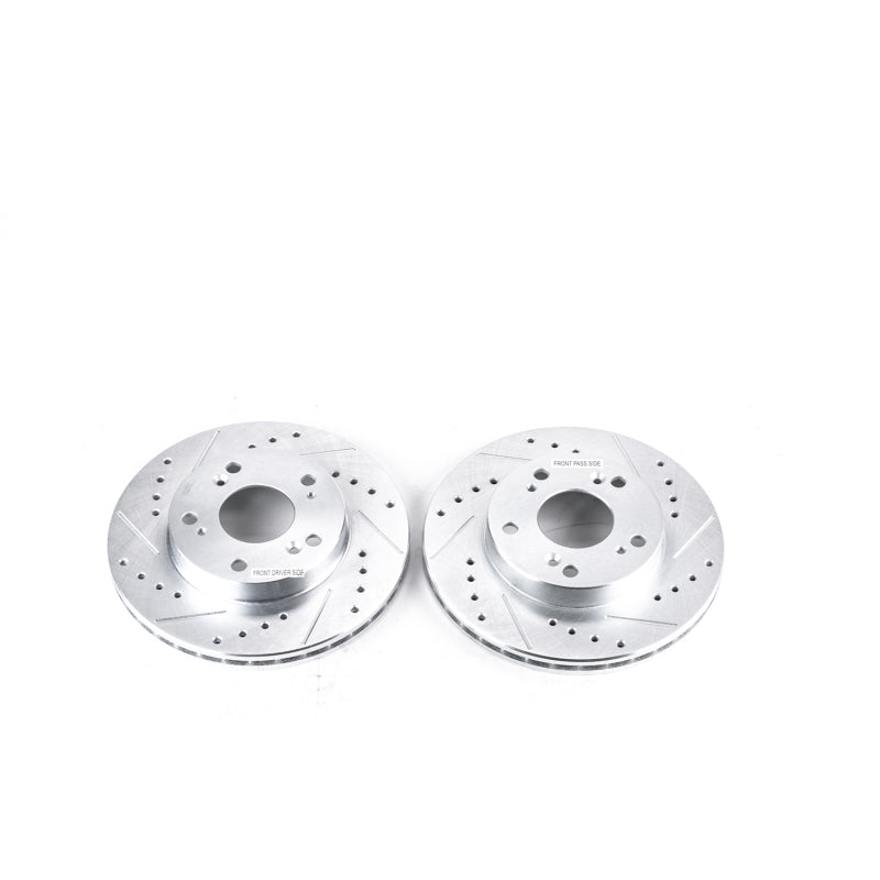 Power Stop 02-06 Acura RSX Front Evolution Drilled & Slotted Rotors - Pair-SR1 Performance