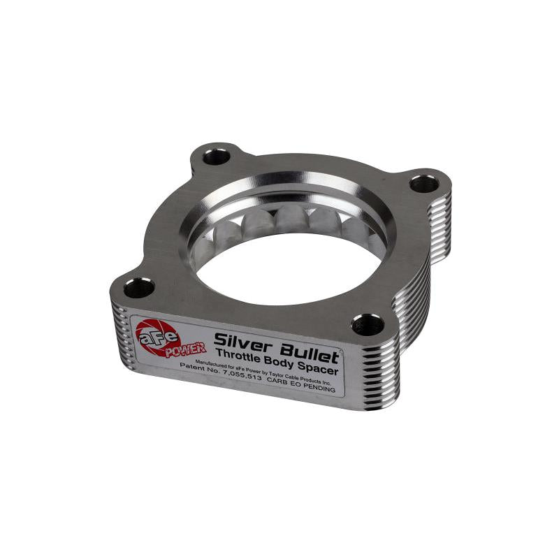 aFe 07-12 Dodge 1500 / 07-12 Dodge Dakota V6 3.7L Silver Bullet Throttle Body Spacer - Silver-SR1 Performance