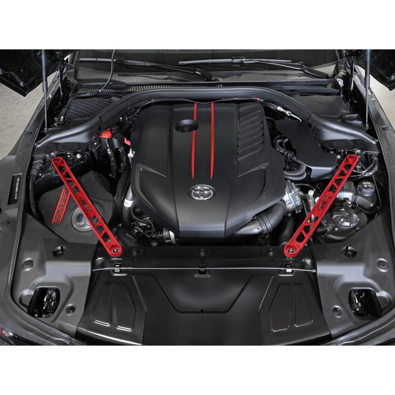 aFe CONTROL 304 Stainless Steel Front Suspension Strut Brace Red - Toyota GR Supra (A90) 20-21-SR1 Performance