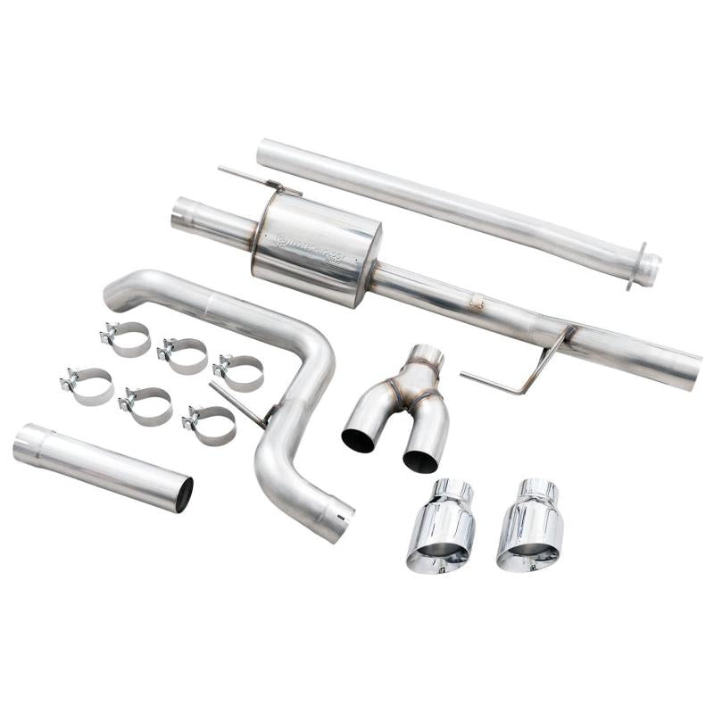 AWE 0FG 21+ Ford F150 Dual Side Exit Cat-Back Exhaust- 4.5in Chrome Silver Tips-SR1 Performance