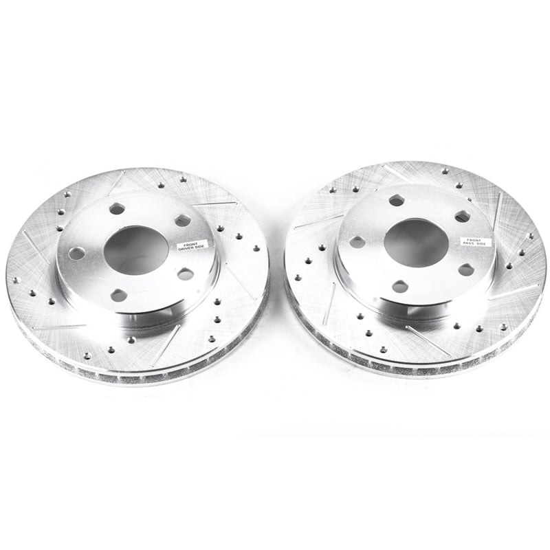 Power Stop 91-95 Toyota MR2 Front Evolution Drilled & Slotted Rotors - Pair-SR1 Performance
