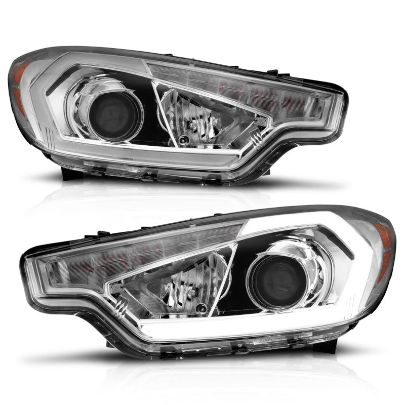 ANZO 2014-2016 Kia Forte Projector Headlights w/ Light Bar Chrome Housing-SR1 Performance