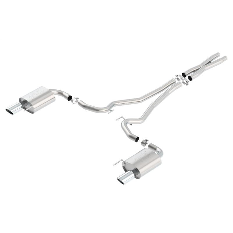 Borla Atak S Cat-Back 15-17 Ford Mustang GT 5.0L V8 MT/AT 2.5in pipe 4in tip-SR1 Performance