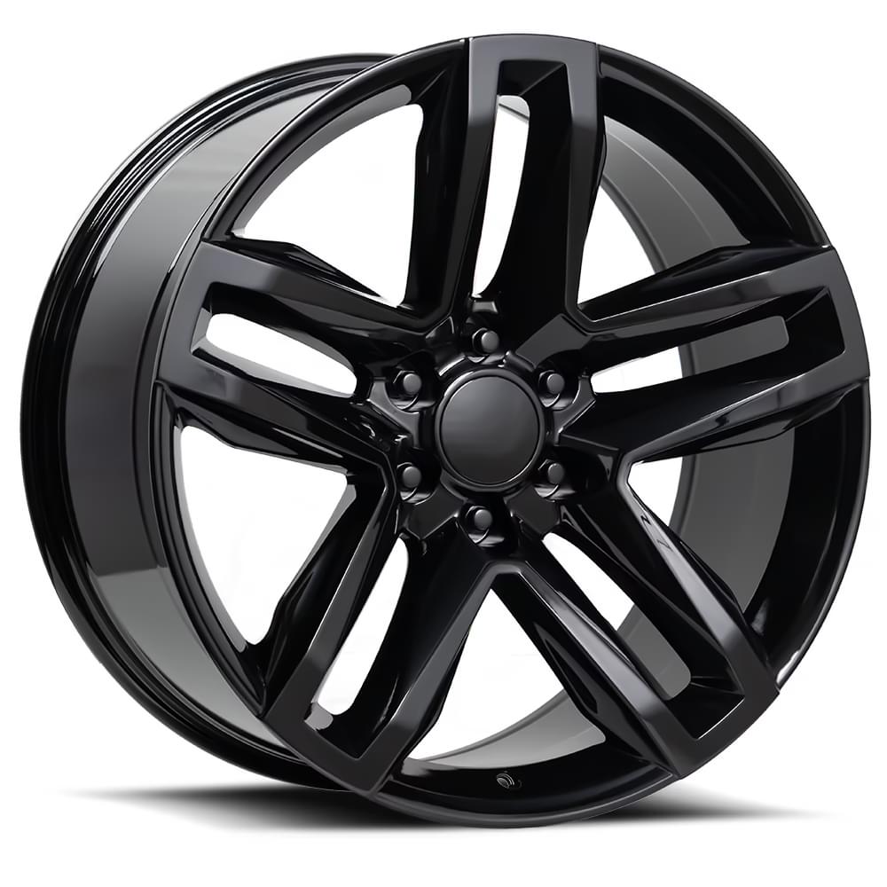 22X9 6X5.5 +15 HB 78.1 Z71 SPLIT 5 SPOKE GLOSS BLACK WITH CAP-SR1 Performance