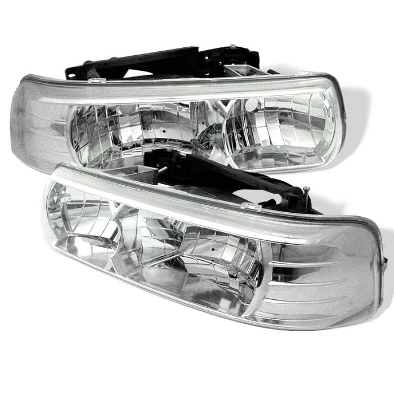 Spyder Chevy Silverado 1500/2500 99-02 Crystal Headlights Chrome HD-YD-CSIL99-C-SR1 Performance