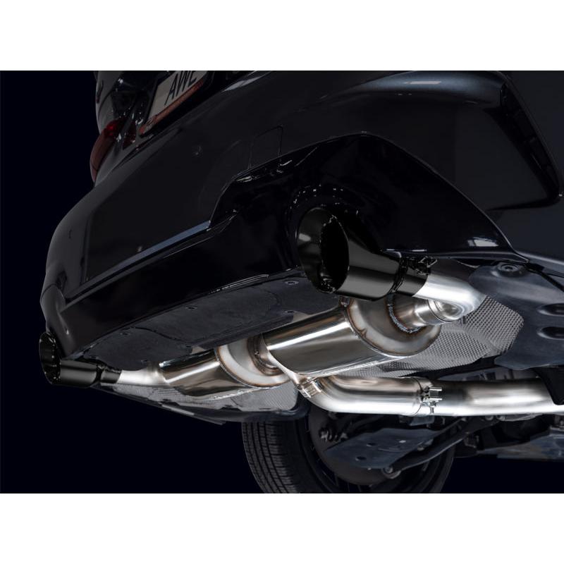 AWE 19-23 BMW 330i / 21-23 BMW 430i Base G2X Touring (Excl.Conv) Axle Back Exhaust - Diamond Black-SR1 Performance