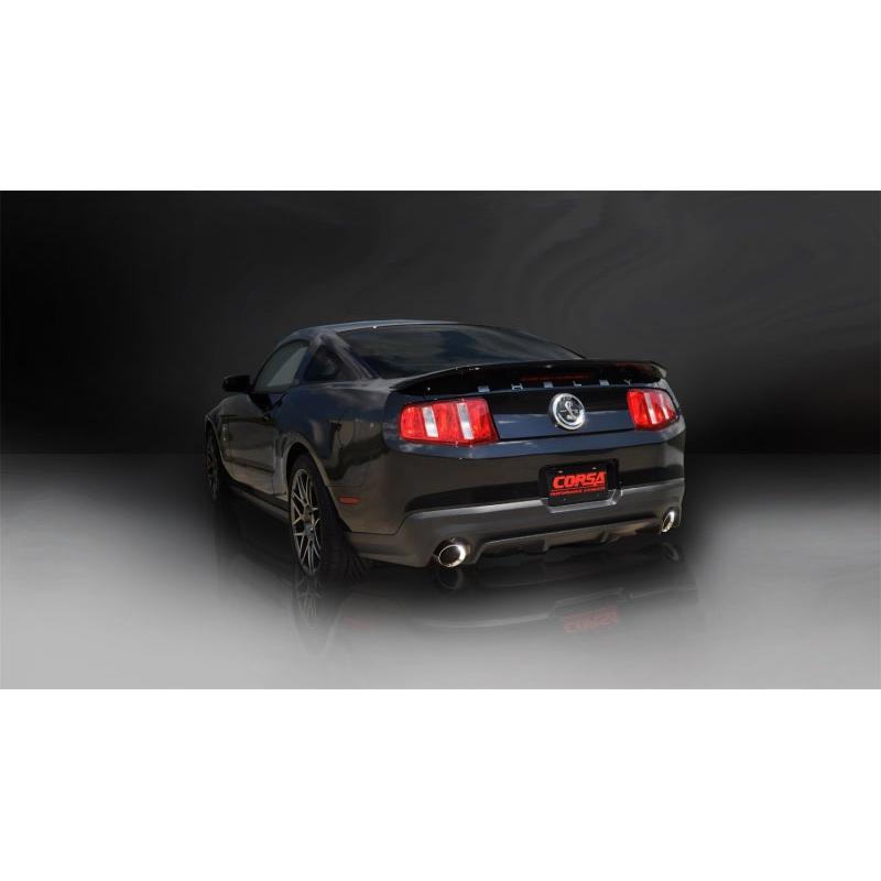 Corsa 2011-2012 Ford Mustang Shelby GT500 5.4L V8 Polished Sport Axle-Back Exhaust-SR1 Performance
