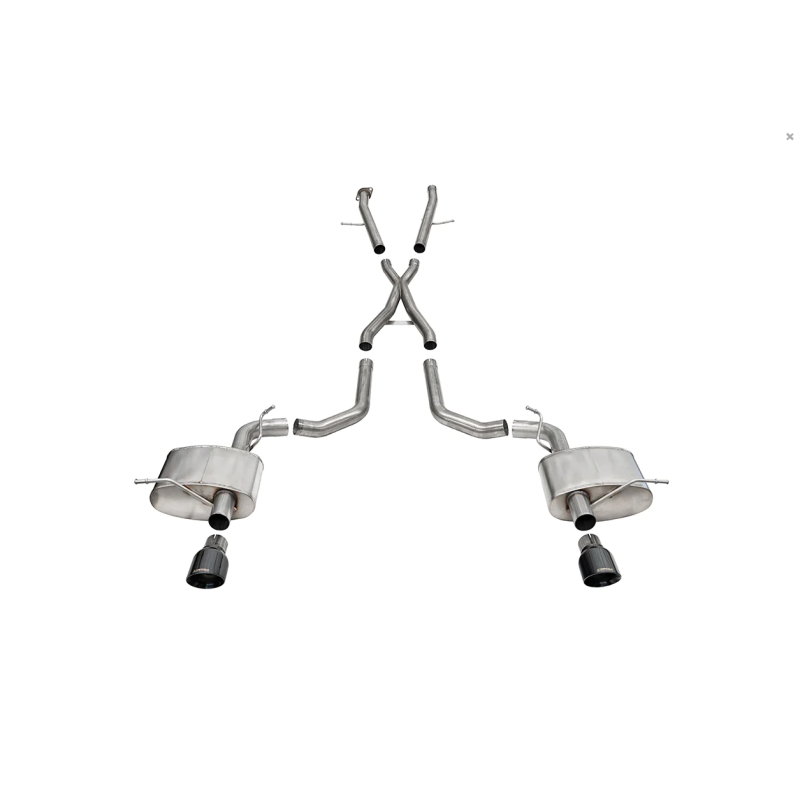 Corsa 2018-2024 Dodge Durango SRT 392 Cat-Back 2.75in Dual Rear Exit Xtreme 4.5in Black PVD Tips-SR1 Performance