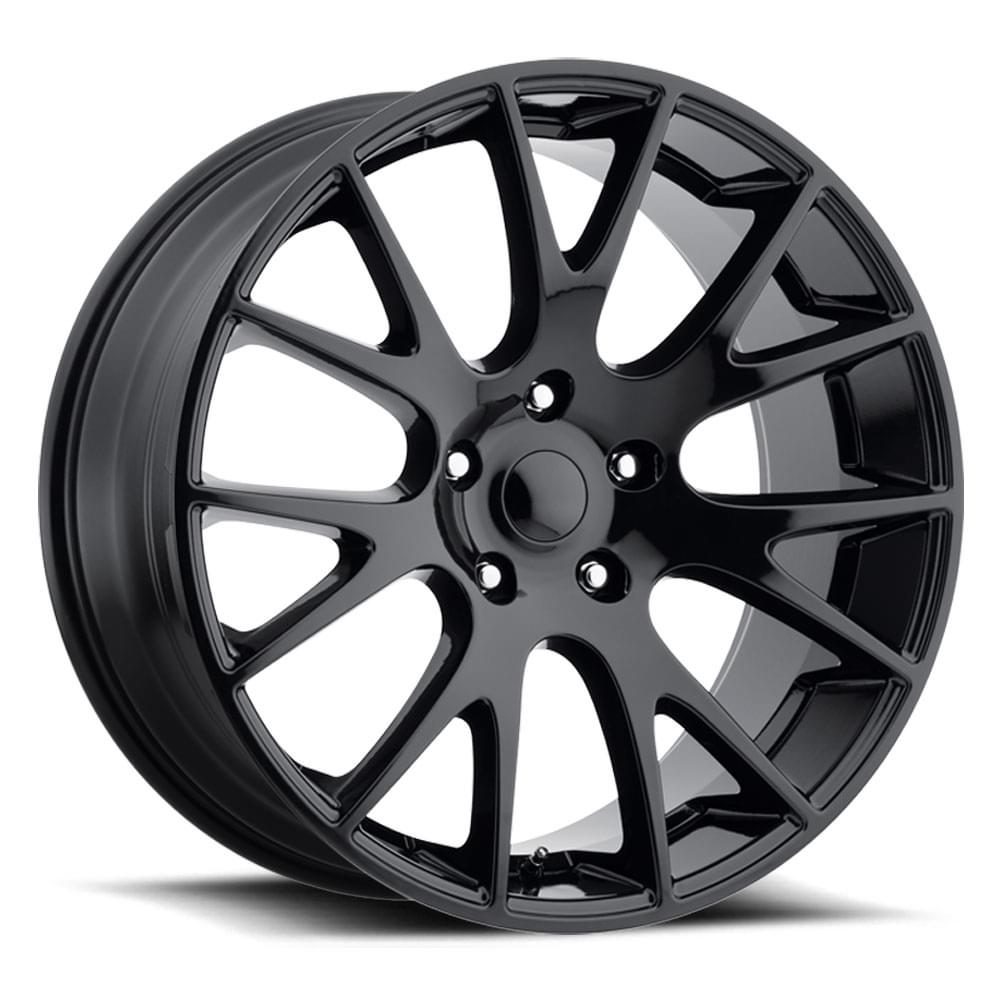 20X10 5X5 +45 HB 71.5 JEEP HELLCAT GLOSS BLACK WITH CAP-SR1 Performance
