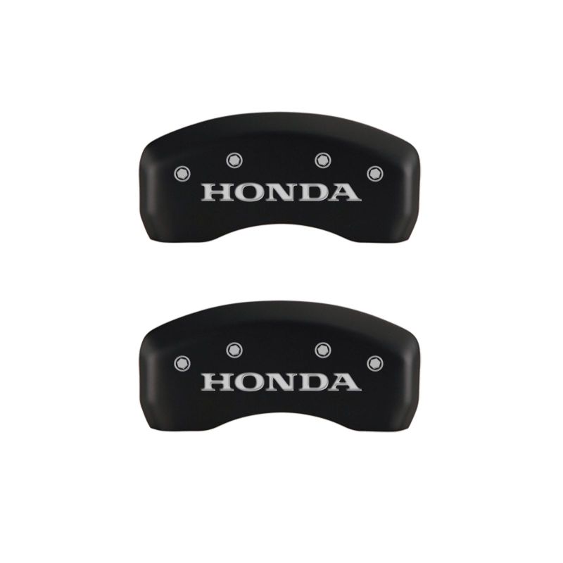 MGP 4 Caliper Covers Engraved Front & Rear Honda Red finish silver-SR1 Performance