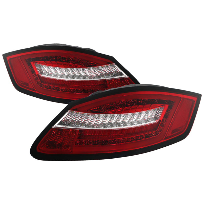 Spyder Porsche 987 Cayman 06-08 / Boxster 05-08 LED Tail Lights - Red Clear ALT-YD-P98705-LED-RC-SR1 Performance