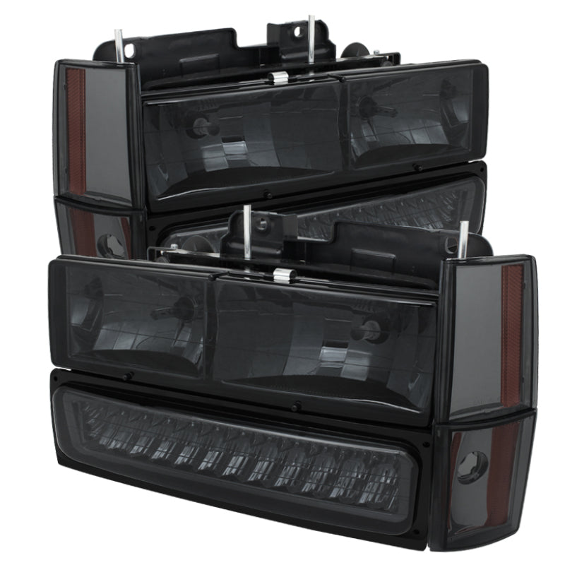 Xtune GMC Yukon 92-93 Crystal Headlights w/ Corner & LED Bumper Smoke HD-JH-GMCCK88-LED-AM-SM-SET-SR1 Performance
