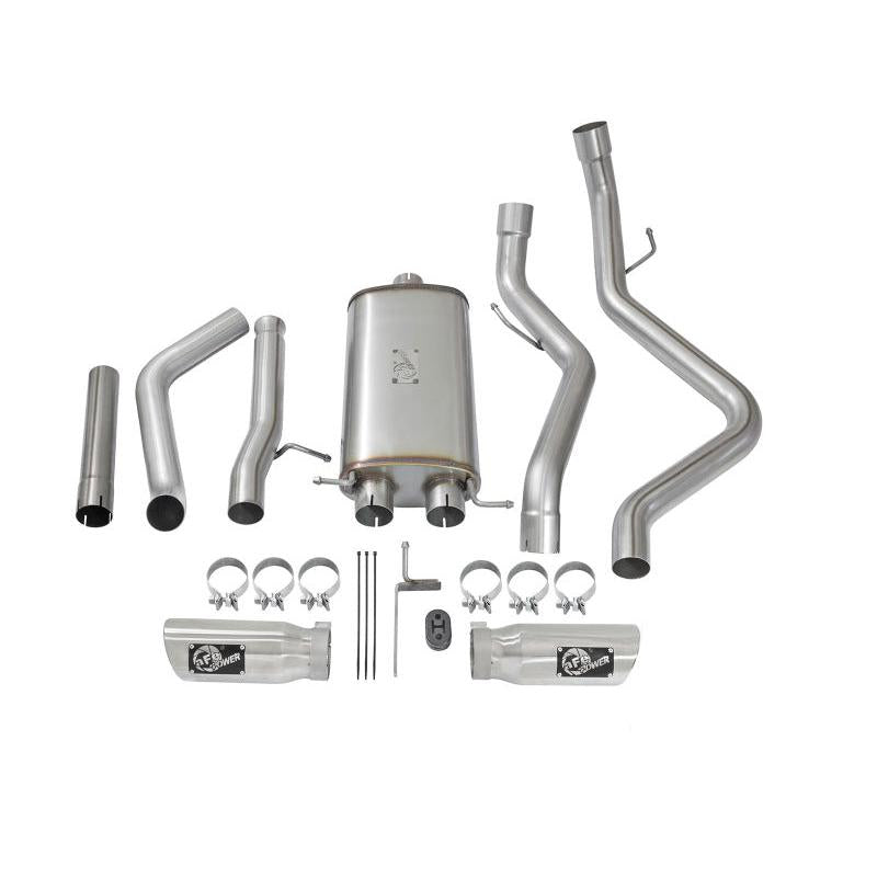 aFe MACH Force-Xp 3in CB SS Dual Exhaust w/Polished Tips 09-16 GM Silverado/Sierra 4.3L/4.8L/5.3L-SR1 Performance