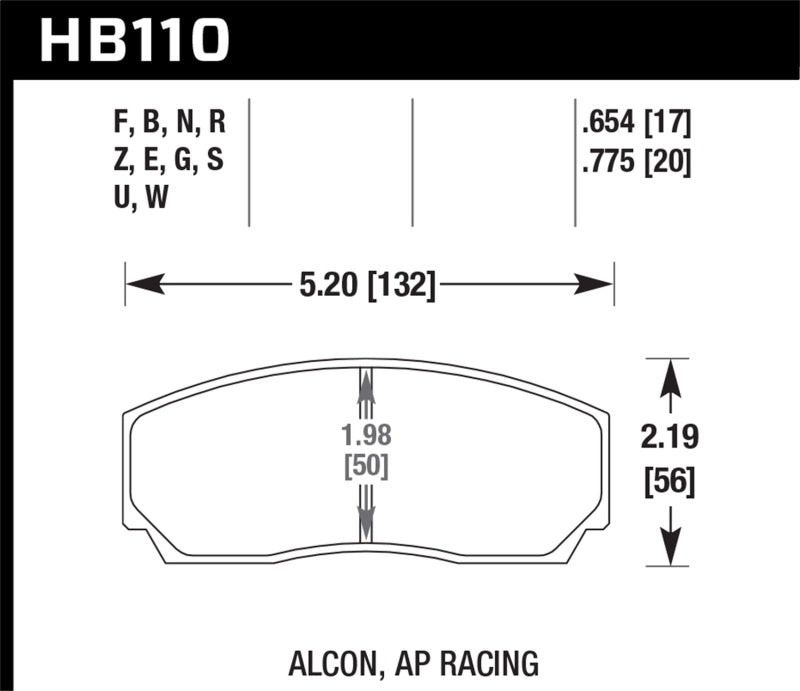 Hawk HPS 5.0 AP Racing w/ 0.654 Thickness Performance Street Brake Pads-SR1 Performance
