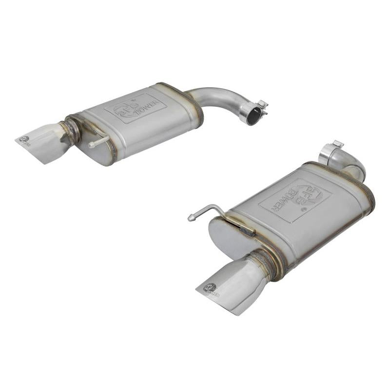 aFe MACHForce XP 2.5in 409 Stainless Axle Back Exhaust w/Stainless Tips 15-17 Ford Mustang I4-2.3L-SR1 Performance