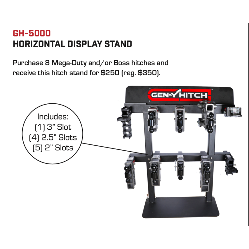 Gen-Y Horizontal Hitch Display Stand w/10 Slots (*Display Only*)