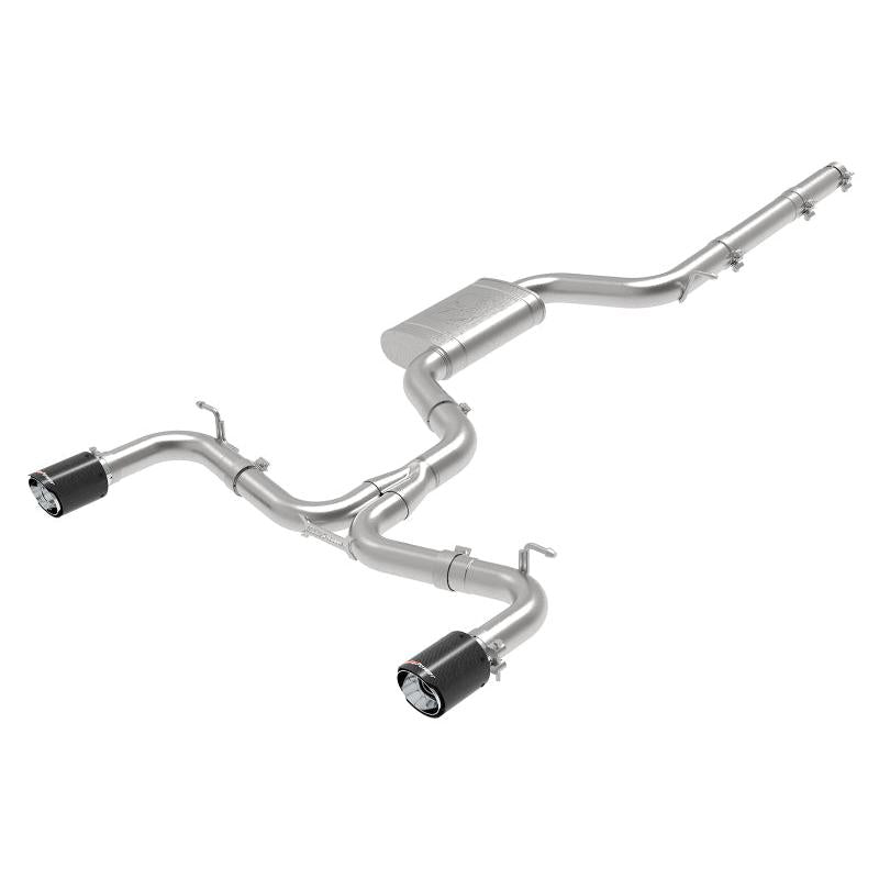 aFe MACH Force-Xp 3 IN to 2-1/2 IN Stainless Steel Cat-Back Exhaust Carbon Volkswagen GTI 15-17-SR1 Performance