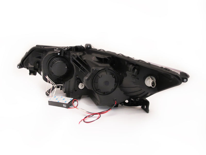 ANZO 2009-2012 Acura Tsx Projector Headlights w/ Halo Black (CCFL) (HID Compatible)-SR1 Performance