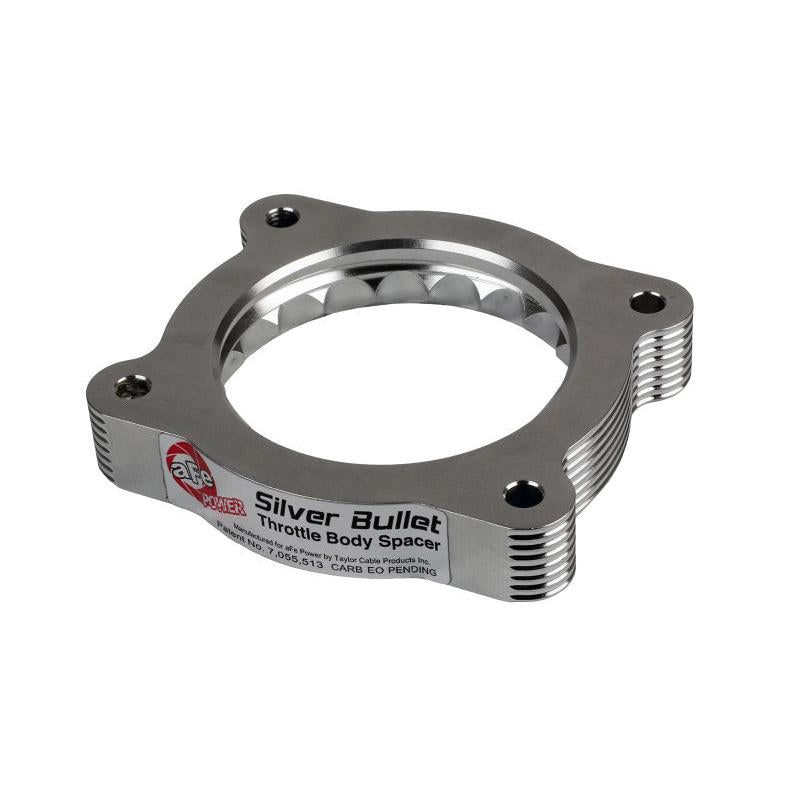 aFe 02-09 Chevrolet Trailblazer/ 02-09 GMC Envoy L6 4.2L Silver Bullet Throttle Body Spacer - Silver-SR1 Performance