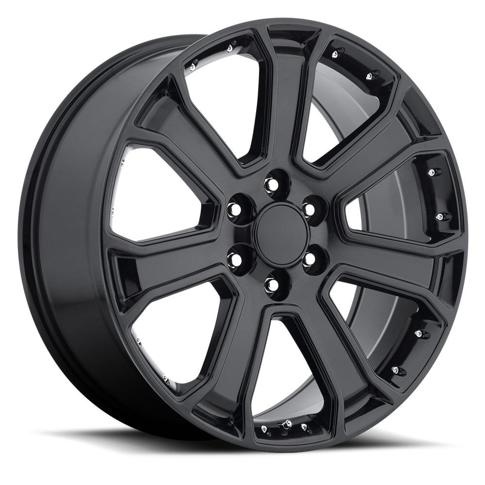 22X9 6X5.5 +31 HB 78.1 2015 YUKON DENALI GLOSS BLACK WITH CAP-SR1 Performance