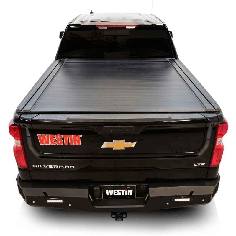 Westin 19-26 Chevrolet/GMC Silverado/Sierra 1500 5 ft 8 in Bed Electric Retractable Tonneau Cover in Black