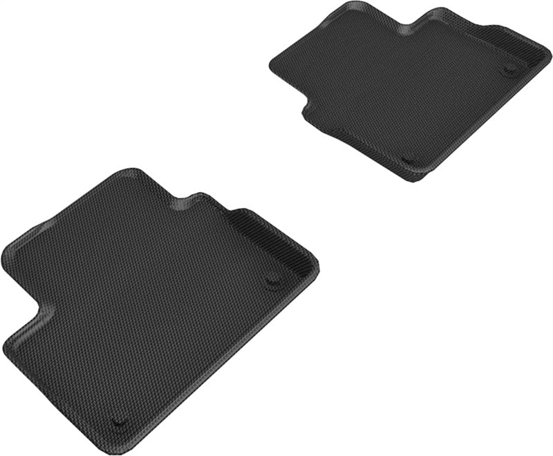 3D MAXpider 19-21 Volvo S60 / V60 Hybrid Kagu 2nd Row Floormats - Black-SR1 Performance