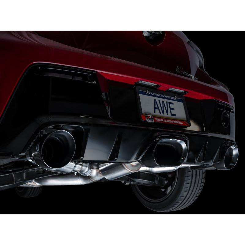 AWE Tuning 2023+ Toyota GR Corolla Touring Edition Exhaust - Diamond Black Tips-SR1 Performance
