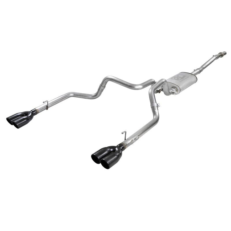 aFe Vulcan Series 3in-2-1/2in 304 SS Cat-Back 2019 GM Silverado / Sierra 1500 V8-5.3L w/ Black Tips-SR1 Performance