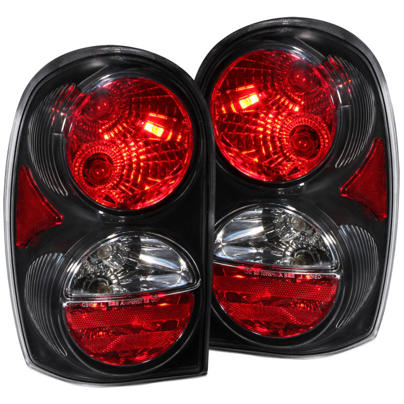 ANZO 2002-2007 Jeep Liberty Taillights Black-SR1 Performance