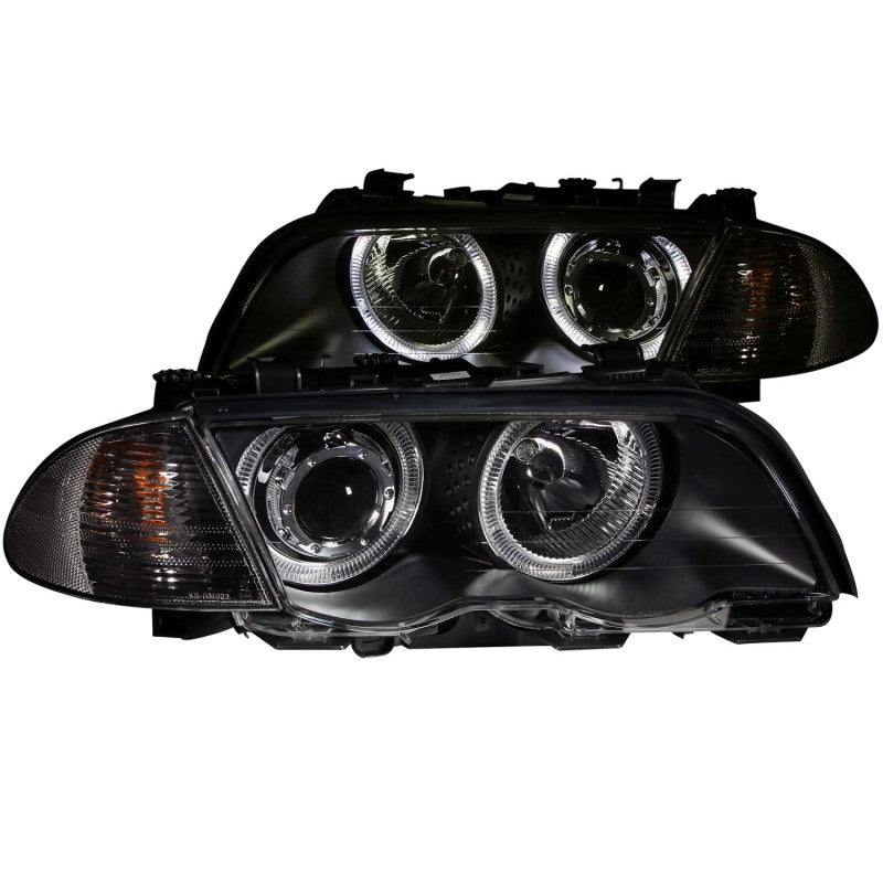 ANZO 1999-2001 BMW 3 Series E46 Projector Headlights w/ Halo Black (CCFL)-SR1 Performance