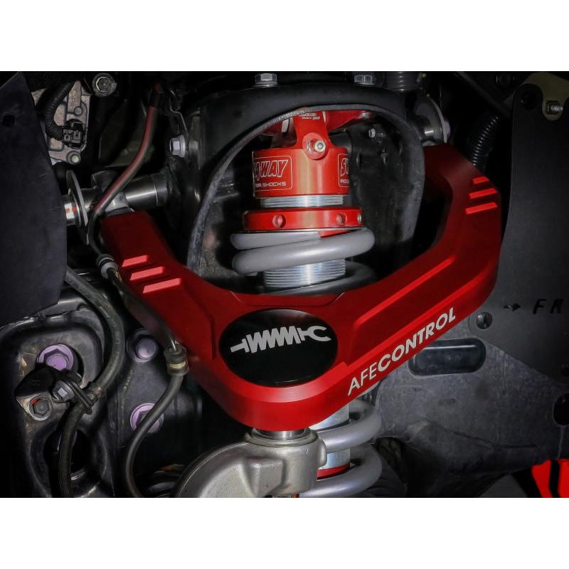 aFe Control 05-23 Toyota Tacoma Upper Control Arms - Red Anodized Billet Aluminum-SR1 Performance