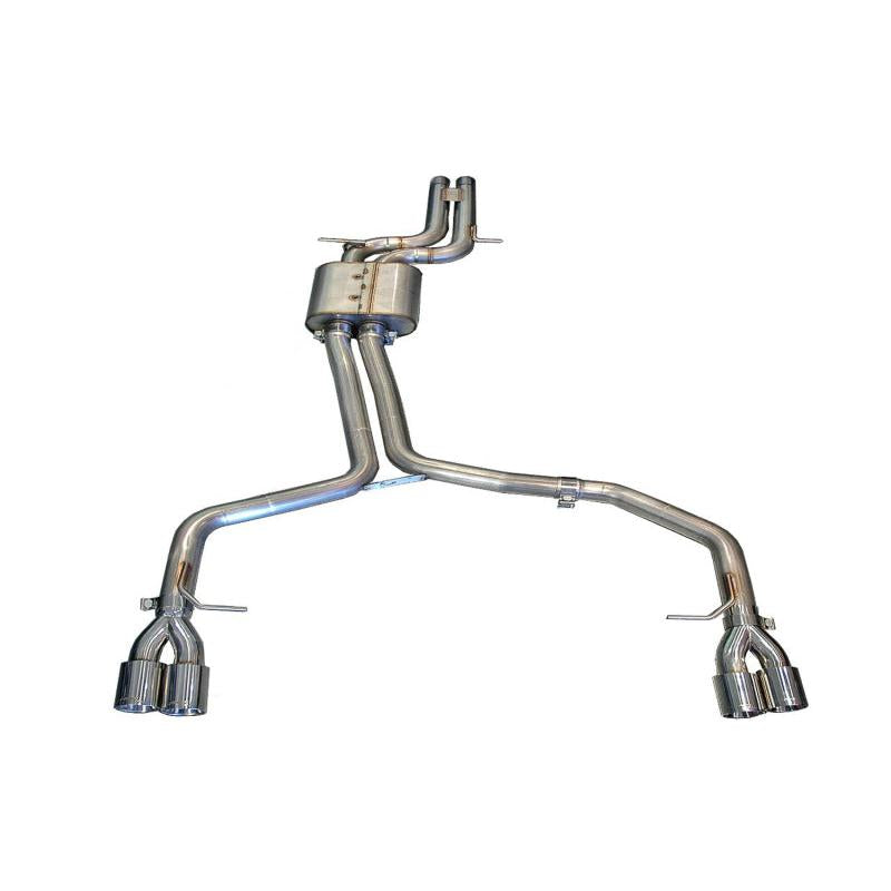 AWE Tuning Audi B8 / B8.5 S4 3.0T Track Edition Exhaust - Chrome Silver Tips (90mm)-SR1 Performance