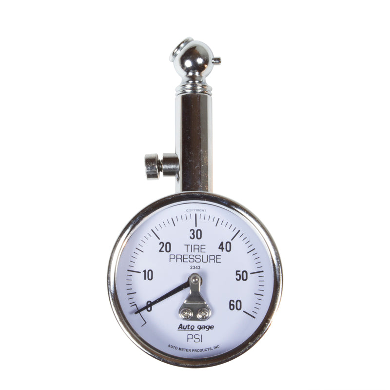 Autometer 60 PSi Peak/Hold Mechanical Tire Pressure Gauge-SR1 Performance