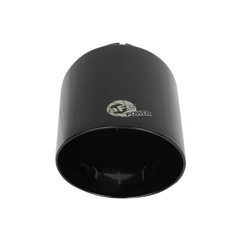 aFe Takeda 409 SS Clamp-On Exhaust Tip 2.5in. Inlet / 4.5in. Outlet / 7in. L - Black-SR1 Performance