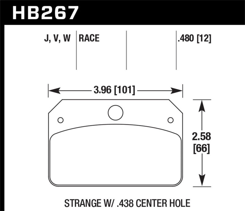 Hawk DTC-50 Brake Pads for Strange Caliper w/ 0.438in Center Hole-SR1 Performance
