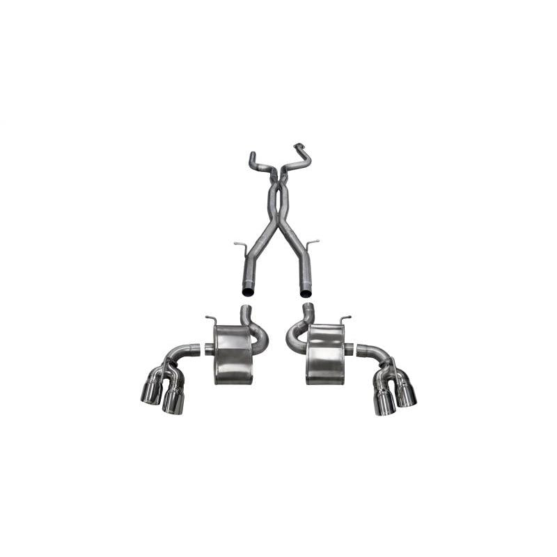 Corsa 2016-2024 Chevy Camaro SS 6.2L Xtreme+ 2.75in Cat-Back Dual Rear Exit w/ Twin 4in PolishedTips-SR1 Performance