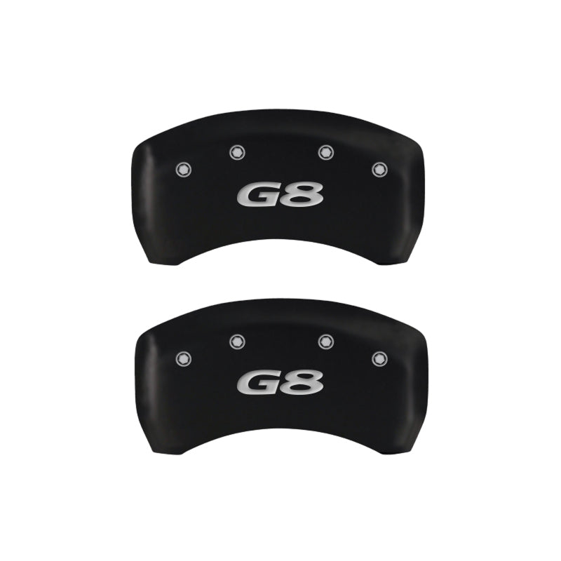 MGP 4 Caliper Covers Engraved Front Pontiac Engraved Rear G8 Red finish silver ch-SR1 Performance