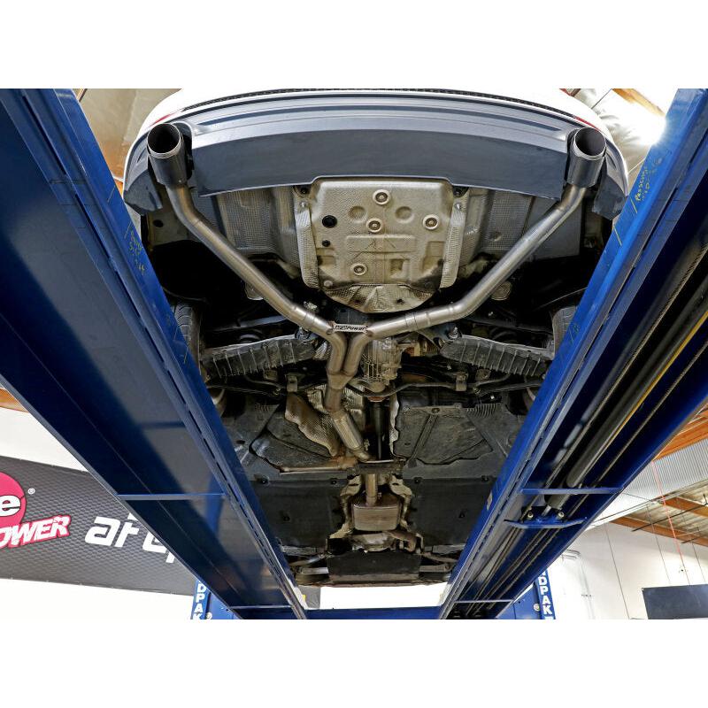 aFe 17-19 Audi A4 (L4-2.0L) MACH Force-Xp Stainless Steel Axle-Back Exhaust System - Carbon Tip-SR1 Performance