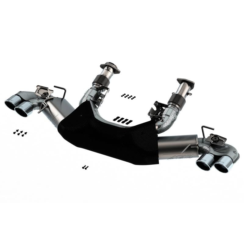 Borla 2020 Chevrolet Corvette C8 6.2L ATAK 3in Exhaust System Dual Round A/C Tips 4inx 4.75in-SR1 Performance