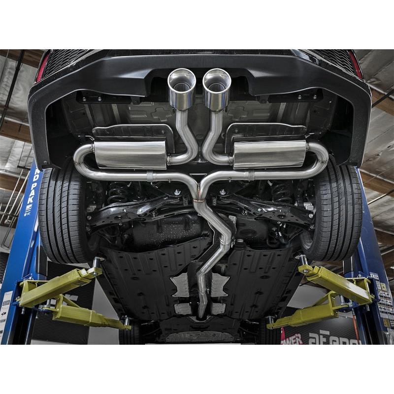 aFe Takeda 3in 304 SS Cat-Back Exhaust System w/Polished Tips 2017+ Honda Civic Si (4dr) I4 1.5L (t)-SR1 Performance