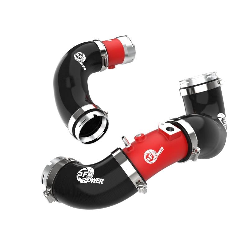 aFe BladeRunner 22-23 Kia Stinger L4-2.5L (t) Aluminum Hot and Cold Charge Pipe Kit - Red-SR1 Performance