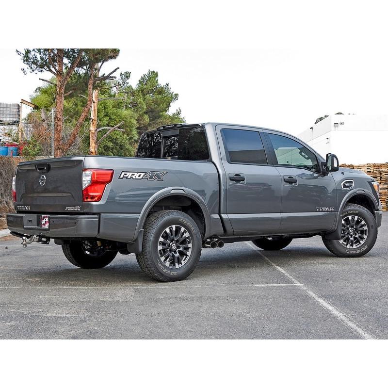 aFe POWER Rebel Series 2-1/2in 409 SS Cat Back Exhaust w/ Polished Tips 16-17 Nissan Titan V8 5.6L-SR1 Performance